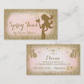 ファッショニスタ311ヴィンテージの魅力的なスプレーのタンのグリッター 名刺 (正面/裏面)