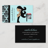 ファッショニスタ311不動産のブルネットの黒 名刺 (正面/裏面)