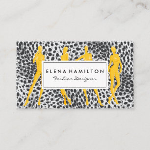 ファッショニスタ Leopard Print ファッションモデル 名刺