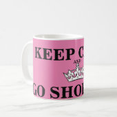ファッショニスタKeep Calm and Carry On コーヒーマグカップ (正面左)