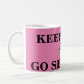 ファッショニスタKeep Calm and Carry On コーヒーマグカップ (左)