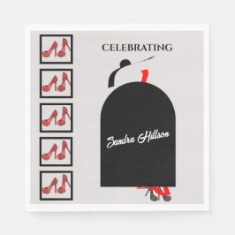 ファッショニストカッコいいレッドブラックシューズ誕生日 スタンダードランチョンナプキン