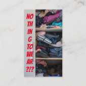 ファッションおもしろいアドバイザーおもしろい及びアウトフィッター 名刺 (正面)