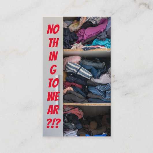 ファッションおもしろいアドバイザーおもしろい及びアウトフィッター 名刺 (正面)