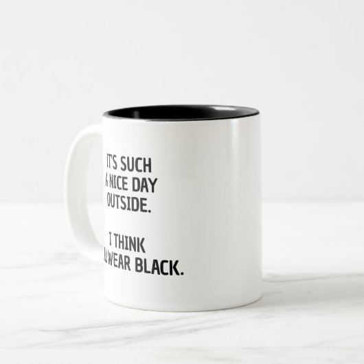 ファッションおもしろい的にムーディーのためのミニマリストMag ツートーンマグカップ (正面左)