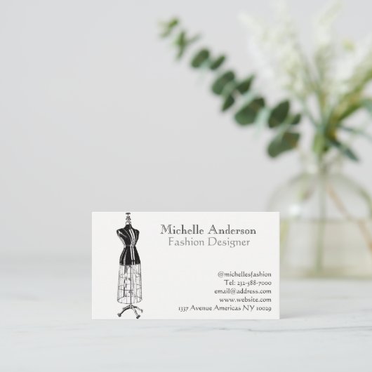 ファッションおよび衣類 名刺 (スタンド正面)