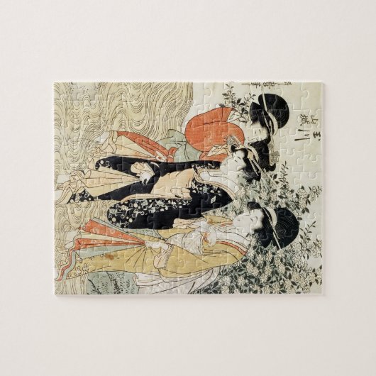 「ファッションからの川で、漕いでいる3人の女の子 ジグソーパズル (横)