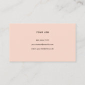 ファッションかわいらしピンクヒョウ金ゴールドフレーム 名刺 (裏面)