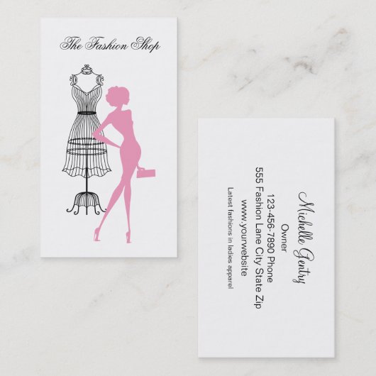 ファッションとスタイルの名刺 名刺 (正面/裏面)