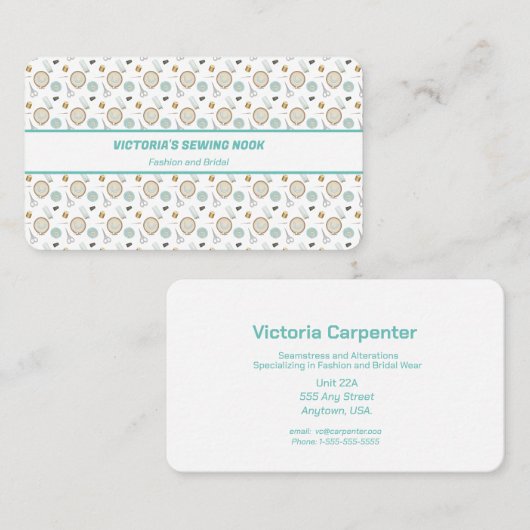 ファッションとブライダルの船乗り 名刺 (正面/裏面)