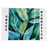 「ファッションと機能の融合:プリントショップのトレンド」 ラージペーパーバッグ (裏面)