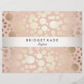 ファッションと美しいの金ゴールドとピンクの斑点模様 チラシ (正面)