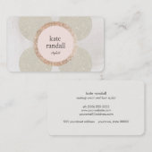 ファッションと美しいフェイク金ゴールドグリッターとシーケンス 名刺 (正面/裏面)