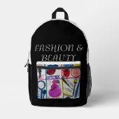 ファッションと美しいホワイトトップ プリントバックパック (正面)