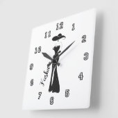 ファッションのかわいくガーリーなヴィンテージのアールデコのデザイン スクエア壁時計 (傾斜)