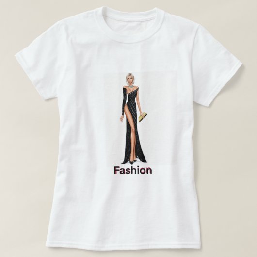 ファッションのエレガンスイラスト Tシャツ (デザイン正面)