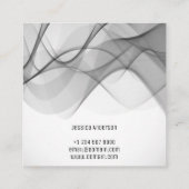 ファッションのエレガントでモダンな名刺のトレンディーの正方形 スクエア名刺 (裏面)