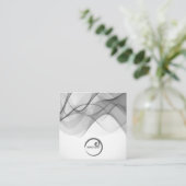 ファッションのエレガントでモダンな名刺のトレンディーの正方形 スクエア名刺 (スタンド正面)