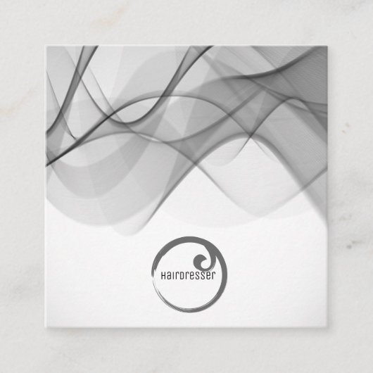 ファッションのエレガントでモダンな名刺のトレンディーの正方形 スクエア名刺 (正面)