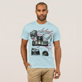 ファッションのカメラの目の写真撮影のTシャツ Tシャツ (正面フル)