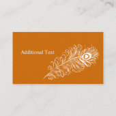 ファッションのコスチュームデザイナーの孔雀の鳥羽 名刺 (裏面)