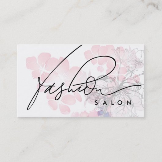ファッションのサロンデザイナー美しいの芳香カード 名刺 (正面)