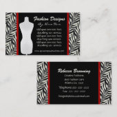 ファッションのシマウマのプリントの名刺 名刺 (正面/裏面)