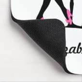 ファッションのシルエットのシックなピンクおよび黒人女性 マウスパッド (コーナー)