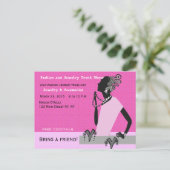 ファッションのジュエリーのトランクショーのカスタムな女性モデル ポストカード (スタンド正面)