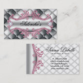 ファッションのジュエリーのメーキャップアーティストのエレガントな房状のサテン 名刺 (正面/裏面)