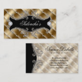 ファッションのジュエリーのメーキャップアーティストのエレガントな房状のサテン 名刺 (正面/裏面)