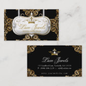 ファッションのジュエリーの名刺のエレガントな王冠 名刺 (正面/裏面)