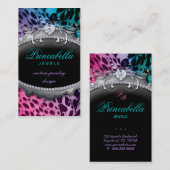 ファッションのジュエリーの名刺のレトロのヒョウPPB 名刺 (正面/裏面)