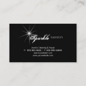 ファッションのジュエリーの名刺の葉の渦巻の銀 名刺 (裏面)