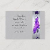 ファッションのスタイリストのぽっちゃりしたカード 名刺 (裏面)