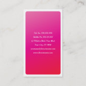 ファッションのスタイリストの名刺 名刺 (裏面)