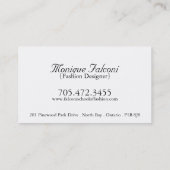 ファッションのスタイリストの名刺 名刺 (裏面)