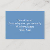 ファッションのスタイリストの名刺 名刺 (裏面)