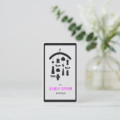 ファッションのスタイリストデザイナーワードローブのブティック 名刺 (スタンド正面)