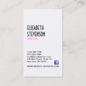 ファッションのスタイリストデザイナーワードローブのブティック 名刺 (裏面)