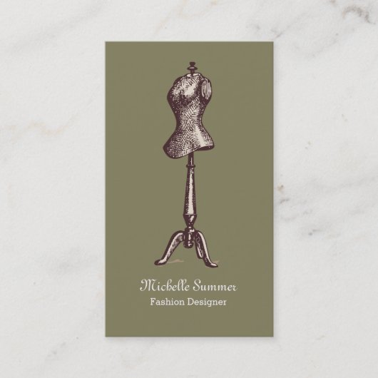 ファッションのスタイリストデザイナー名刺のテンプレート 名刺 (正面)