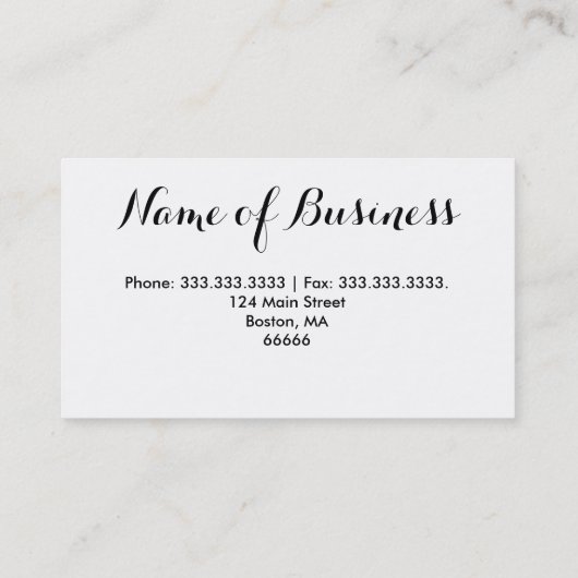 ファッションのスタイルの写真撮影の名刺 名刺 (裏面)