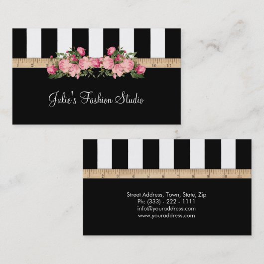 ファッションのスタジオの裁縫モデル家 名刺 (正面/裏面)