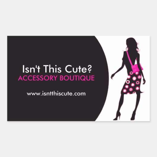 ファッションのステッカー 長方形シール (正面)