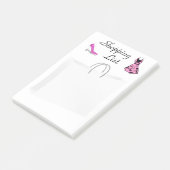 ファッションのテーマのショッピング・リストのポスト・イット ポストイット (アングル)