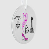 ファッションのテーマのニューヨークシティのオーナメント オーナメント (正面)