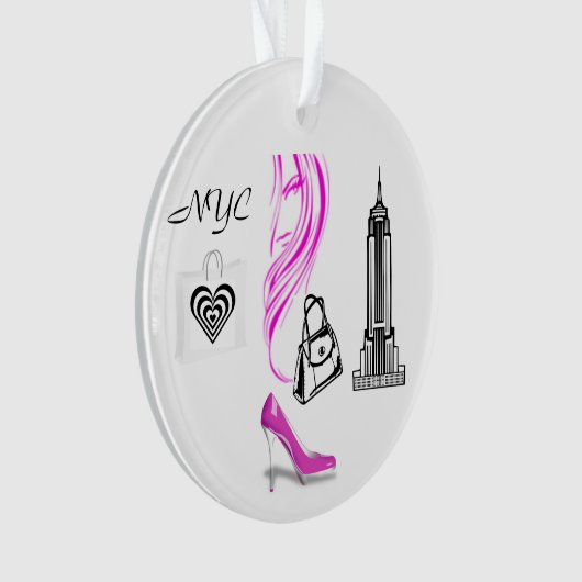 ファッションのテーマのニューヨークシティのオーナメント オーナメント (正面)