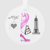 ファッションのテーマのニューヨークシティのオーナメント オーナメント (正面)