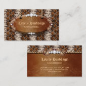 ファッションのハンドバッグの財布の革Snakeskinブラウン 名刺 (正面/裏面)