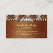 ファッションのハンドバッグの財布の革Snakeskinブラウン 名刺 (裏面)